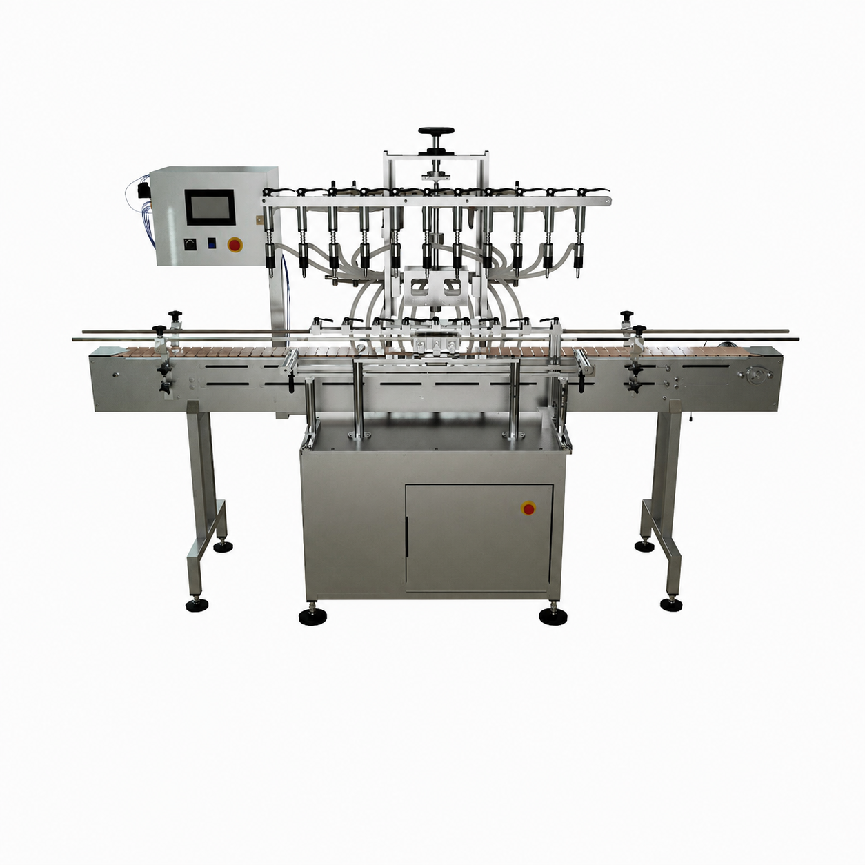 In-Line Automatic Bottle Filling Machine with Pressure Overflow System